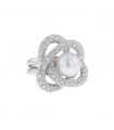 Bague or, perle et diamants