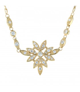 Diamonds and gold necklace