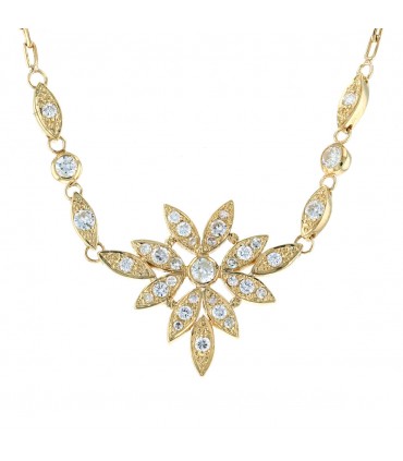 Diamonds and gold necklace