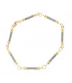 Stainless steel and gold bracelet