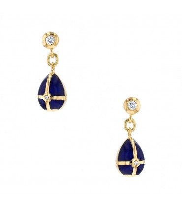 Fabergé diamonds, enamel and gold earrings