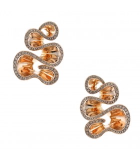 De Grisogono Zigana diamonds and gold earrings