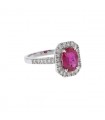 Ruby, diamonds and gold ring