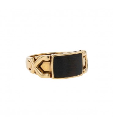 Boucheron wood and gold ring