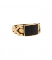 Boucheron wood and gold ring