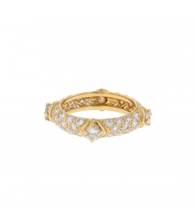 Diamonds and gold ring