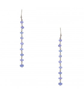 Silver and tanzanite earrings