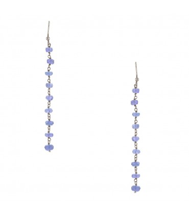 Silver and tanzanite earrings
