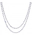 Collier argent et tanzanites