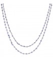 Silver and tanzanite necklace