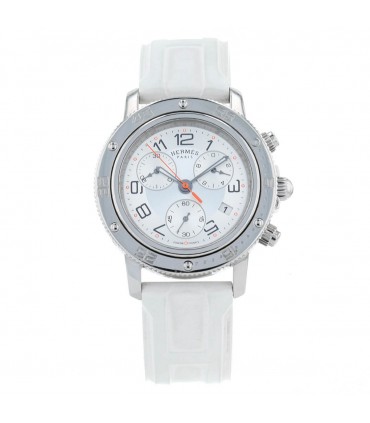 Hermès Clipper Chrono Plongée stainless steel watch