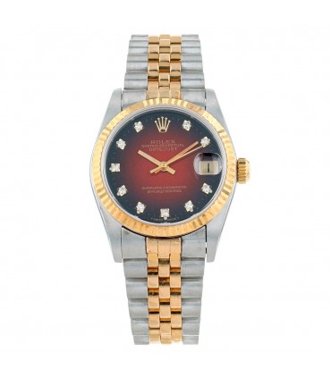 Rolex DateJust diamonds, satinless steel and gold watch Circa 1994