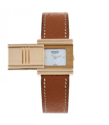 Hermès Glissade gold watch