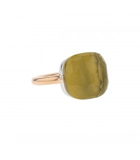 Pomellato Nudo Assoluto quartz limon and gold ring