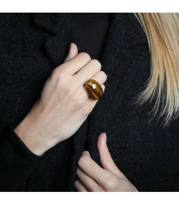 Tiger eye and silver ring