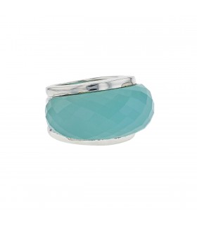 Bague argent et calcedoine