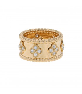 Van Cleef & Arpels Perlée diamonds and gold ring