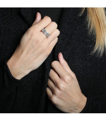Hermès Kilim diamonds and gold ring