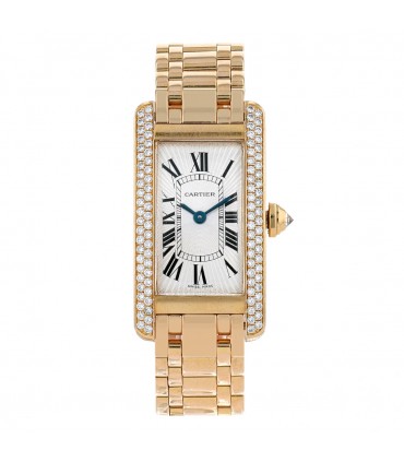 Cartier Tank Américaine diamonds and gold watch
