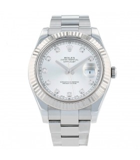 Rolex DateJust stainless steel and diamonds watch
