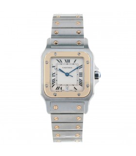 Cartier Santos stainless steel and gold watch