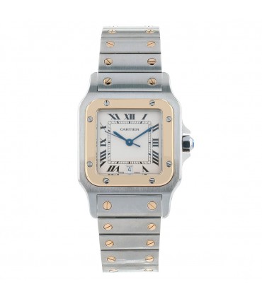 Cartier Santos stainless steel and gold watch