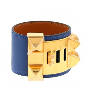 Hermès Collier de Chien plated gold bracelet