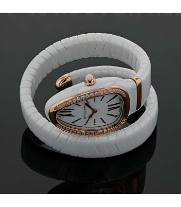 Bulgari Serpenti gold and ceramic watch