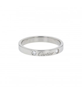 Cartier C de Cartier diamonds and platinum ring