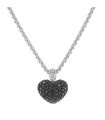 Chopard Coeur black and white diamonds and gold necklace