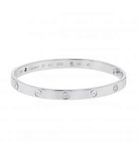 Bracelet Cartier Love 4 Diamants Taille 19