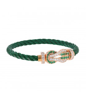 Fred Chance Infinie emeralds, diamonds and gold bracelet