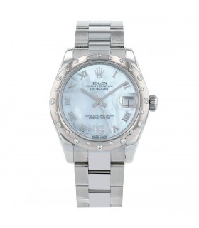 Rolex DateJust stainless steel and diamonds watch