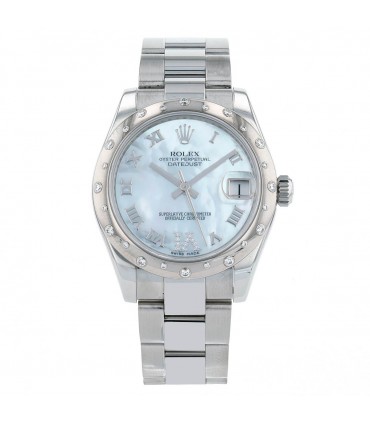 Rolex DateJust stainless steel and diamonds watch