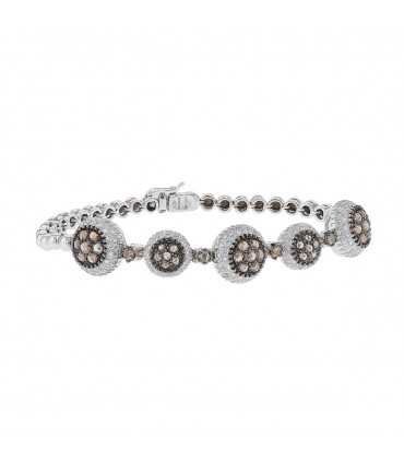 Mouawad brown and white diamonds and gold bracelet
