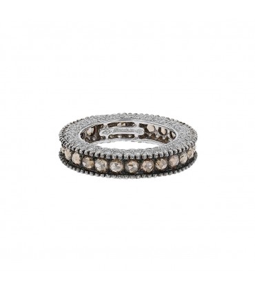 Mouawad brown and white diamonds and gold ring