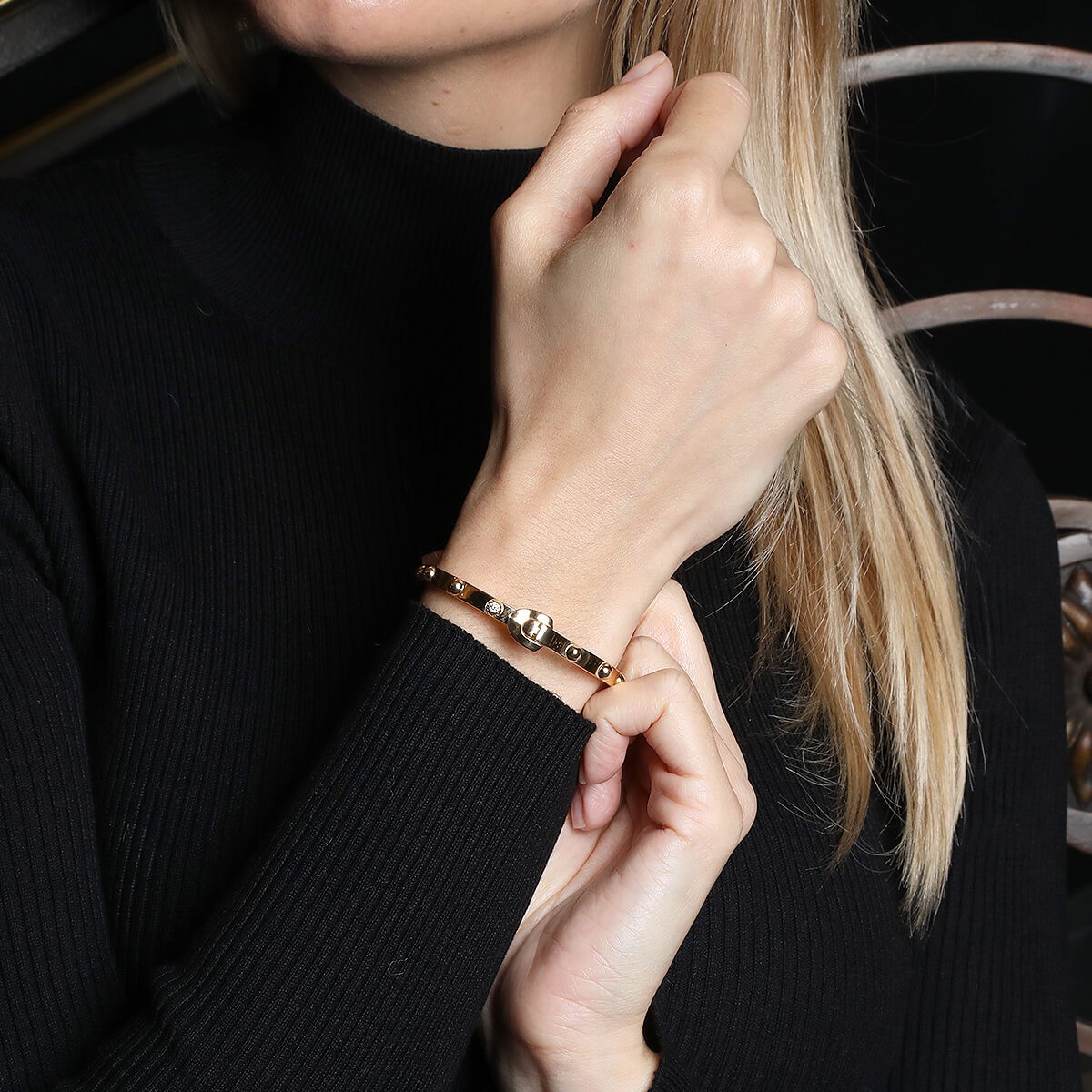 Louis Vuitton Clou diamond and gold bracelet