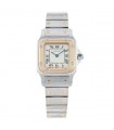 Cartier Santos stainless steel and gold watch