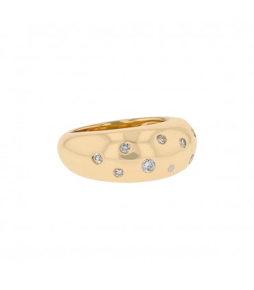 Diamonds and gold ring