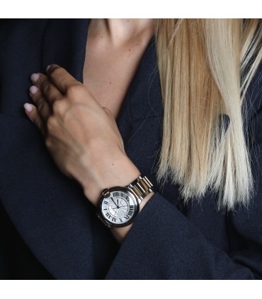 Cartier Ballon Bleu stainless steel and gold watch