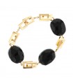Onyx and gold bracelet