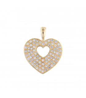 Poiray Coeur Secret diamonds and gold pendant