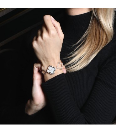 Van Cleef & Arpels Alhambra diamonds and 18k gold watch