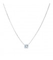Diamond and gold necklace - GIA Certificate 1,08 ct F SI1