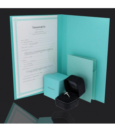 Tiffany & Co. diamonds and platinum ring Tiffany certificate 0,20 ct E IF