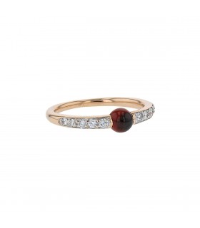 Pomellato M’ama non M’ama garnet, diamonds and gold ring