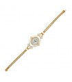 Delaneau Collingwood mother of pearl, diamonds and gold watch