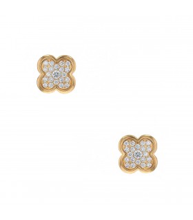 Van Cleef & Arpels Pure Alhambra diamonds and gold earrings
