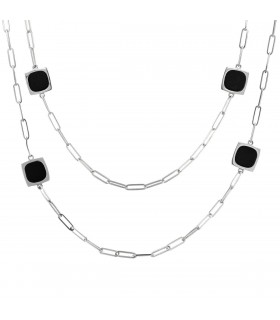 Dinh Van Impression wood and silver necklace