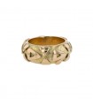 Bague or géométrique